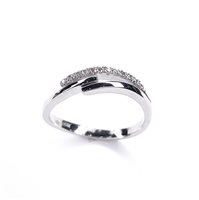Anello Stocco Gioielli Donna in Oro bianco Zirconia ANS11 - ANS11